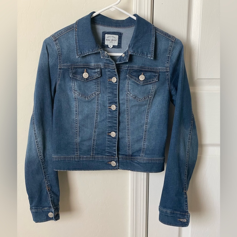 Wax Jean, Classic Denim Jacket, Stone Wash, Women’s Size Small